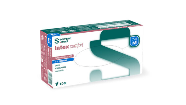 Rukavice latexové  Sempermed®Latex Comfort: bílé, nepudrované, L; ktn(10x100ks)
